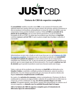 tintura de cbd de espectro completo