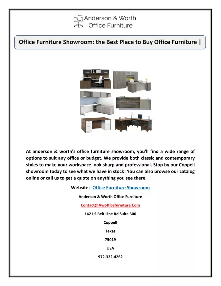 office furniture showroom the best place