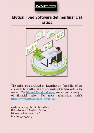 mutual fund software defines financial ratios