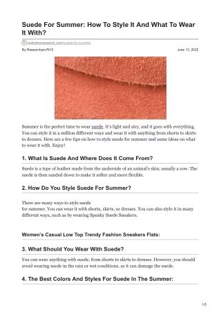 realretroresearch.com-Suede For Summer How To Style It And What To Wear It With