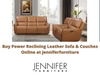 Buy Power Reclining Leather Sofa & Couches Online at jenniferfurniture