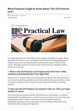 uslawinfo.com-What Everyone Ought to Know About The US Practical Law