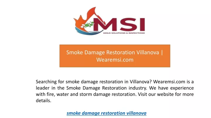 smoke damage restoration villanova wearemsi com