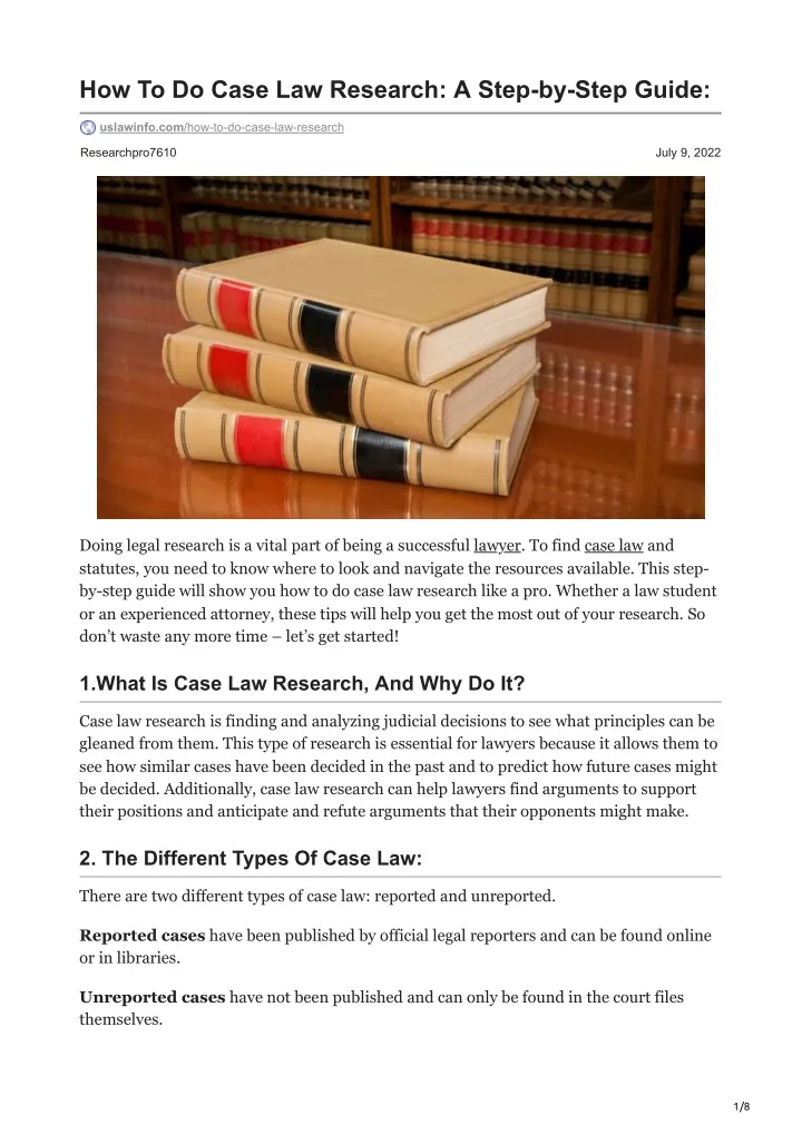 how to do case law research a step by step guide