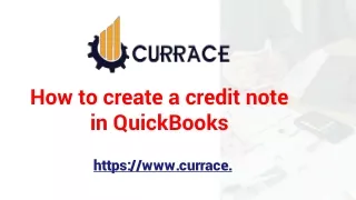 How to create a credit note in QuickBooks