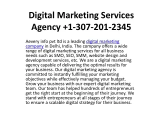 digital marketing services agency 1 307 201 2345