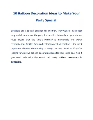 birthdays are a special occasion for children