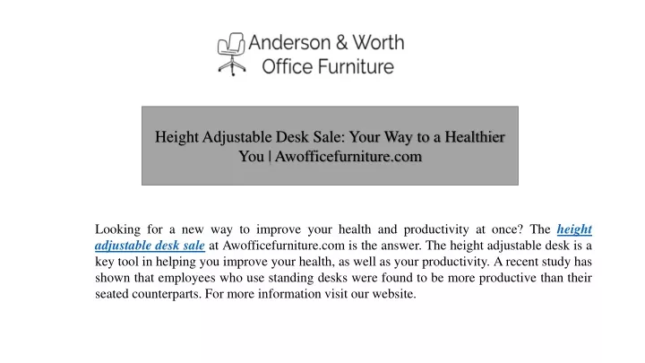 height adjustable desk sale your