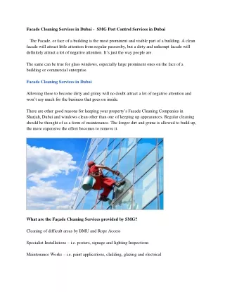 facade cleaning services in dubai smg pest