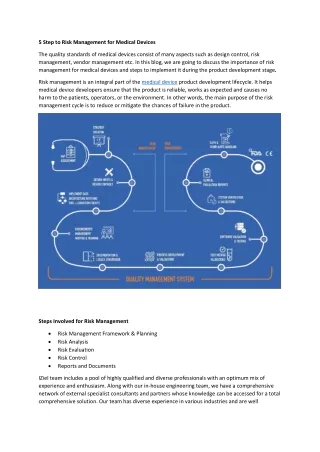 5 step to risk management for medical devices