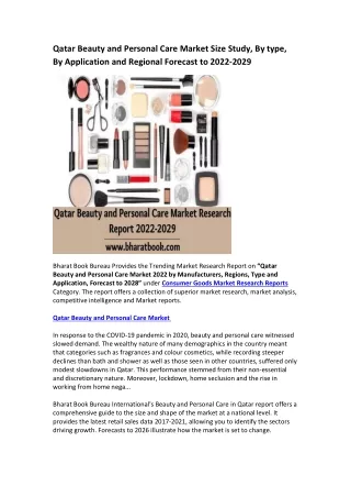 qatar beauty and personal care market size study