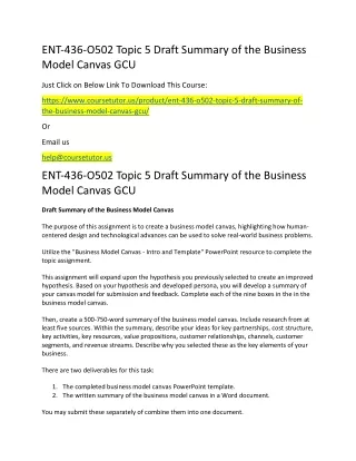 ent 436 o502 topic 5 draft summary