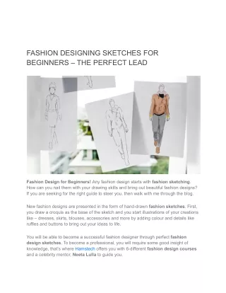 fashion designing sketches for beginners