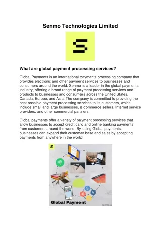 Global Payments Using Latest Technologies