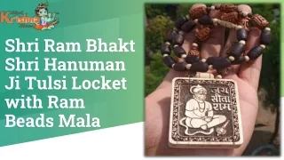 Shri SitaRam Bhakt Hanuman Pure Tulsi Locket Mala