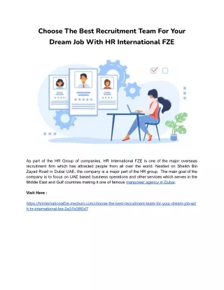 choose the best recruitment team for your dream