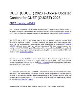 cuet cucet 2023 e books updated content for cuet