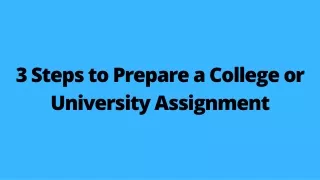 3 steps to prepare a college or university