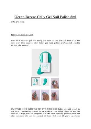 ocean breeze cally gel nail polish 8ml