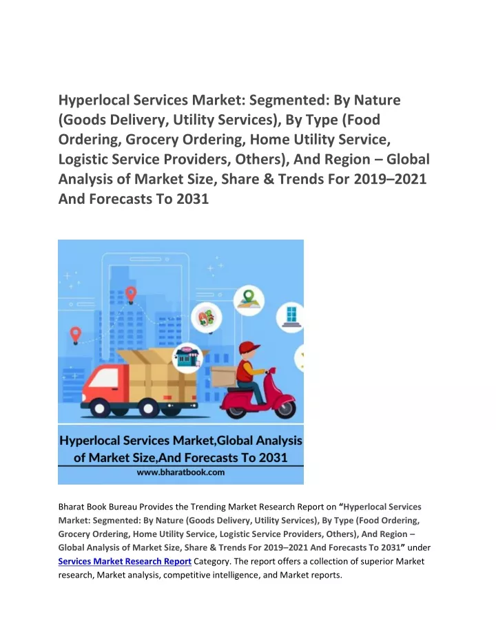 hyperlocal services market segmented by nature