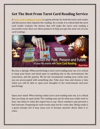 get the best from tarot card reading service