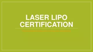 laser lipo certification