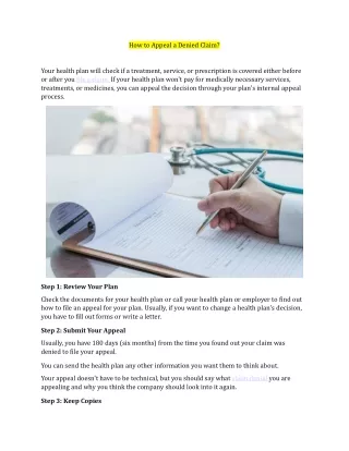 how to appeal a denied claim