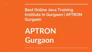 best online java training institute in gurgaon aptron gurgaon
