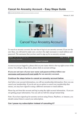 cancel an ancestry account easy steps guide