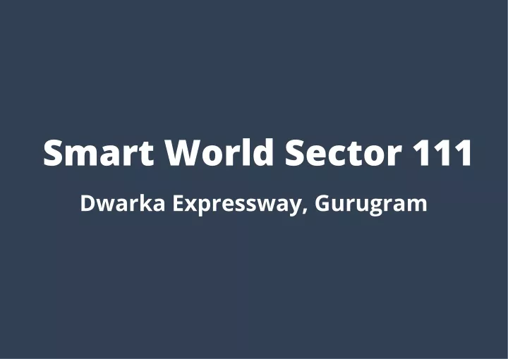 smart world sector 111