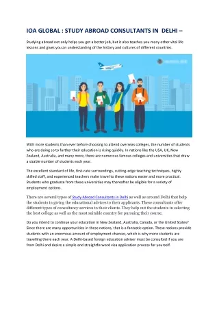 ioa global study abroad consultants in delhi