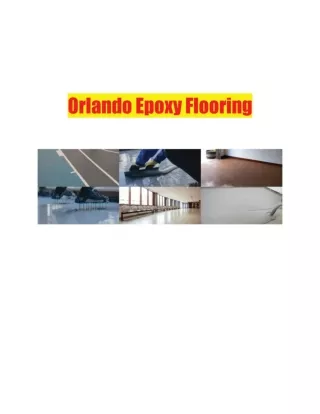 Orlando Epoxy Flooring