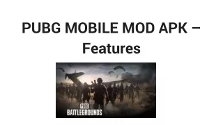 pubg mobile mod apk features