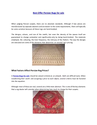 best offer persian rugs for sale