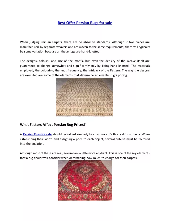 best offer persian rugs for sale