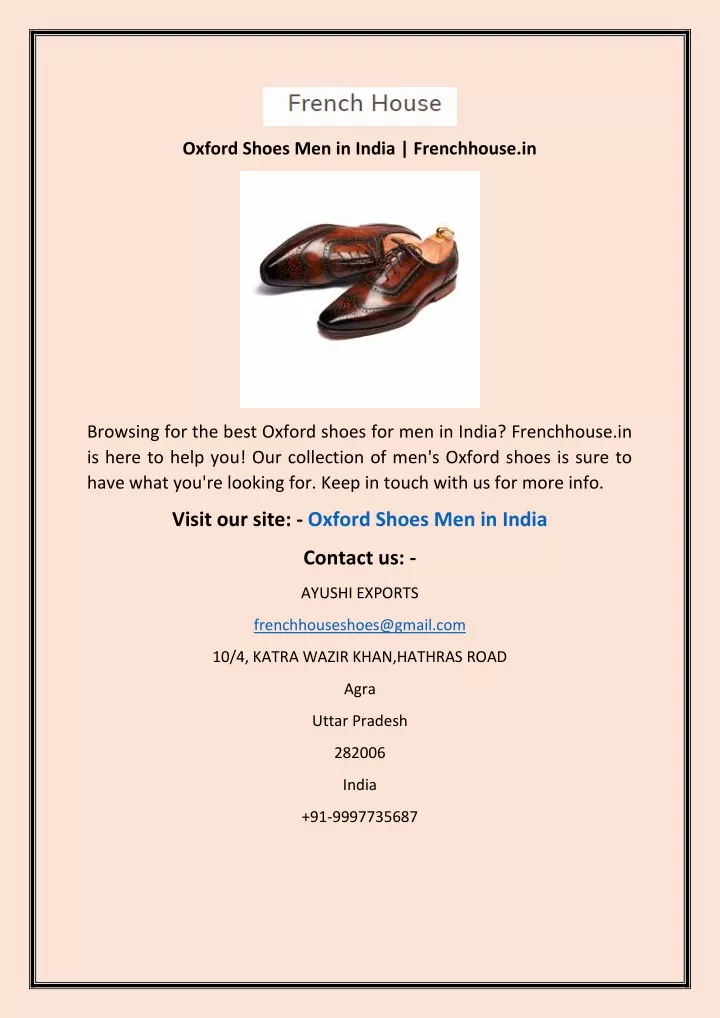 oxford shoes men in india frenchhouse in