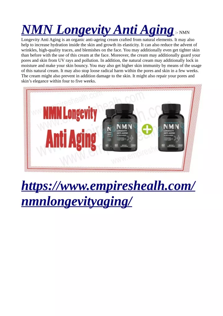 nmn longevity anti aging nmn longevity anti aging