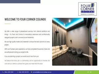 Four Corner Ceilings presents feasible Gyprock sales in South Australia