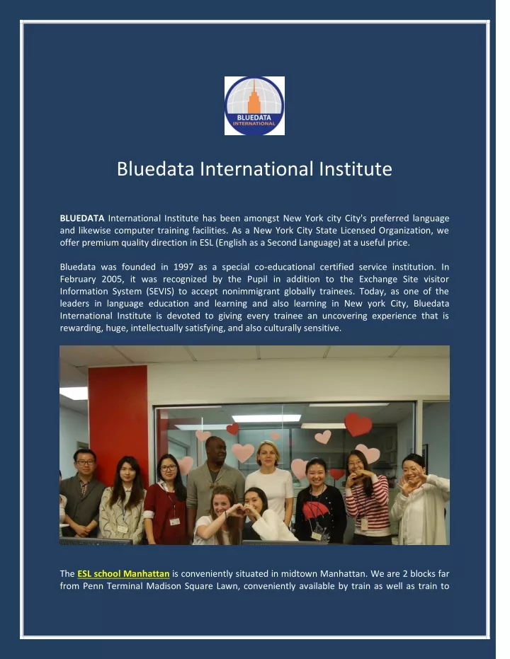 bluedata international institute