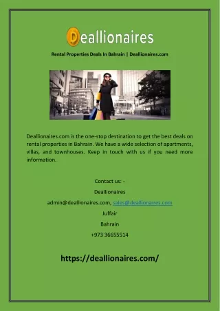Rental Properties Deals In Bahrain  Deallionairescom