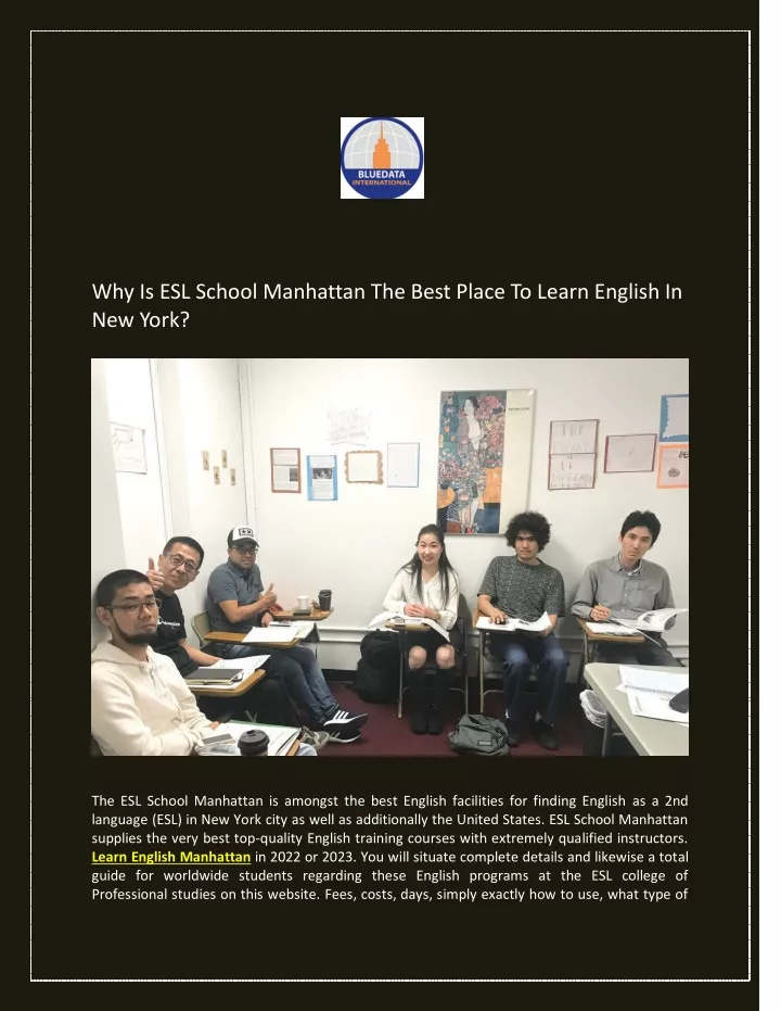 why is esl school manhattan the best place