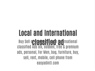 local and international classified ad classified