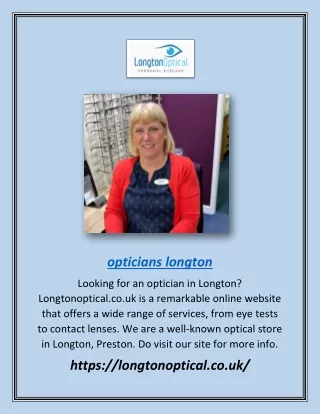 Opticians Longton | Longtonoptical.co.uk