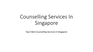 counselling services in singapore