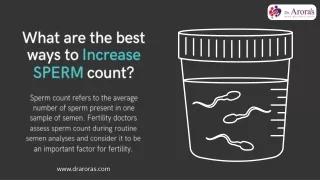 what are the best ways to increase sperm count