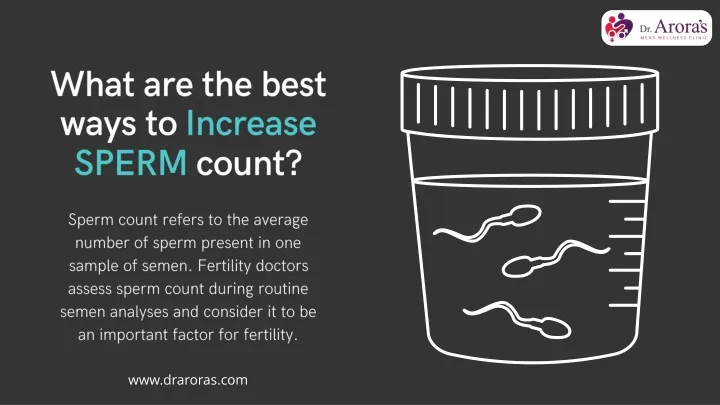 what are the best ways to increase sperm count