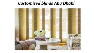 Customized Blinds Abu Dhabi