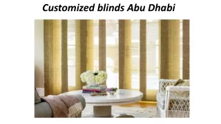 customized blinds abu dhabi