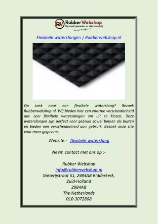 flexibele waterslangen rubberwebshop nl