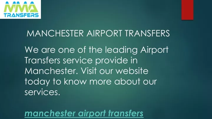 manchester airport transfers